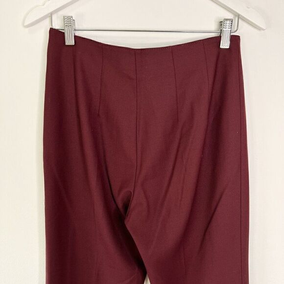 Club Monaco Burgundy Wool Blend Pants with Button Details 295688130 - Picture 6 of 9